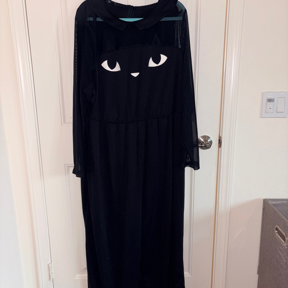 BloomChic Black Cat Eye Long Sleeve Jumpsuit